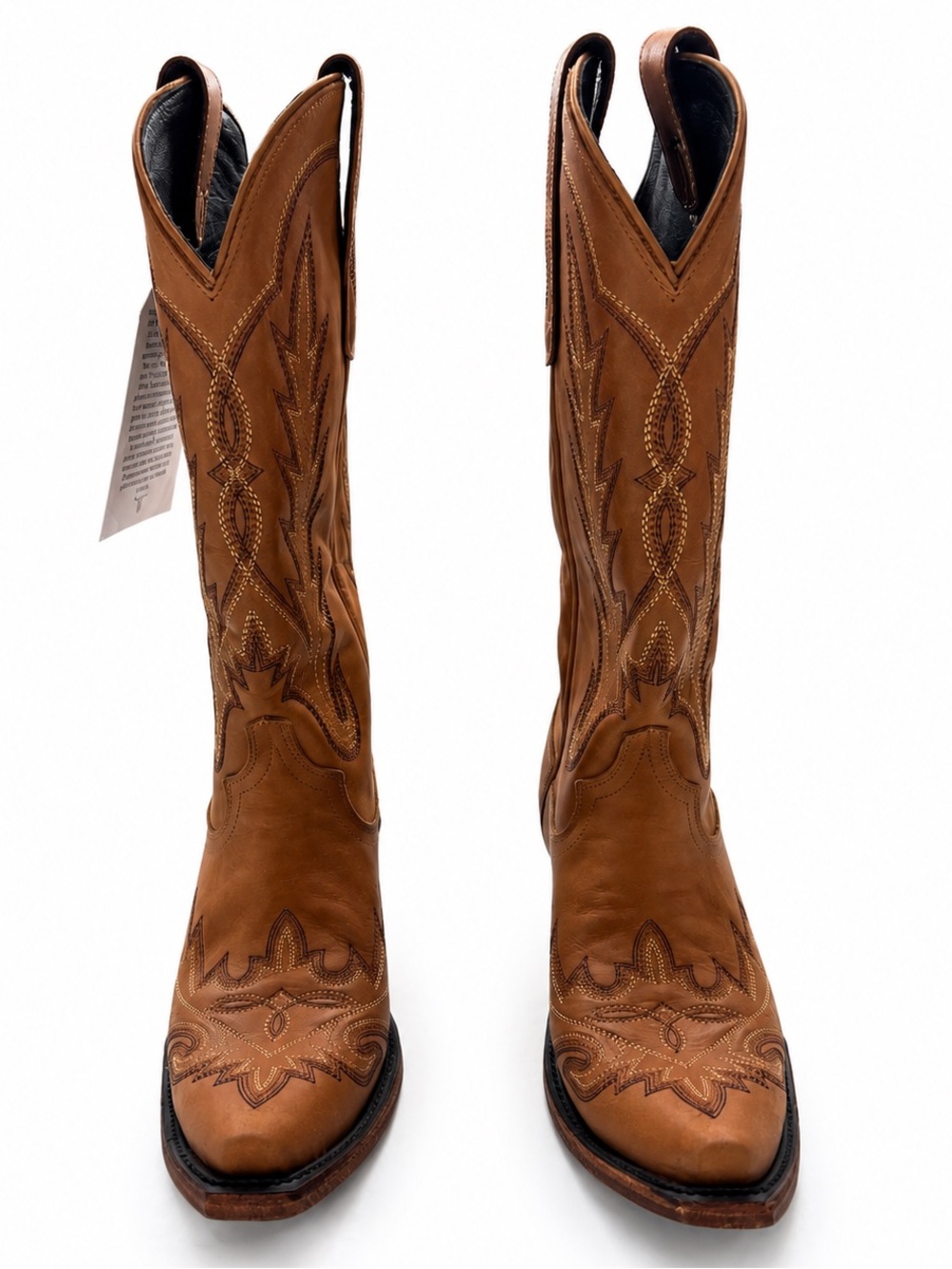 LANE Burnt Caramel Leather Western Boots BNWT - Picture 6 of 12